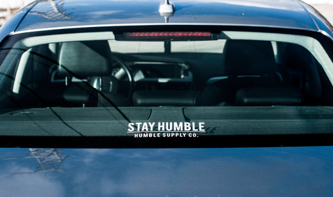 Stay Humble Clear Back Sticker