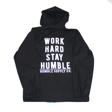 Work Hard Stay Humble Waterproof Windbreaker Jacket